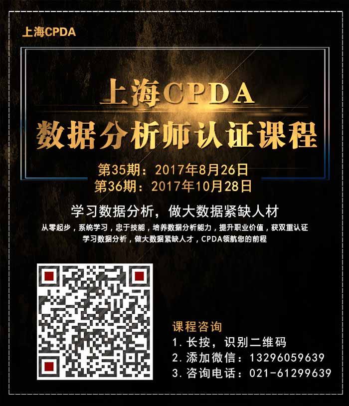 上海CPDA认证课程海报